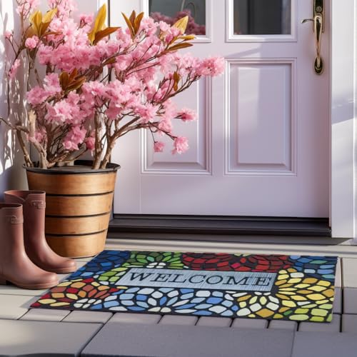 Colorful 18x 30 Inch Non Slip Rubber Doormat Y2185