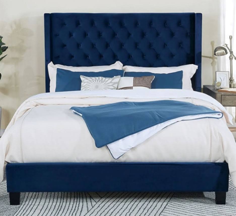 Navy Cal King Bed H2267