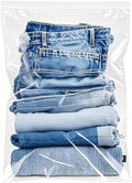 Large 5 Gallon Plastic Storage Bags (10 Pack) - 18" x 24", 2.4 Mil Thick, Resealable Clear Zipper Bags C1477