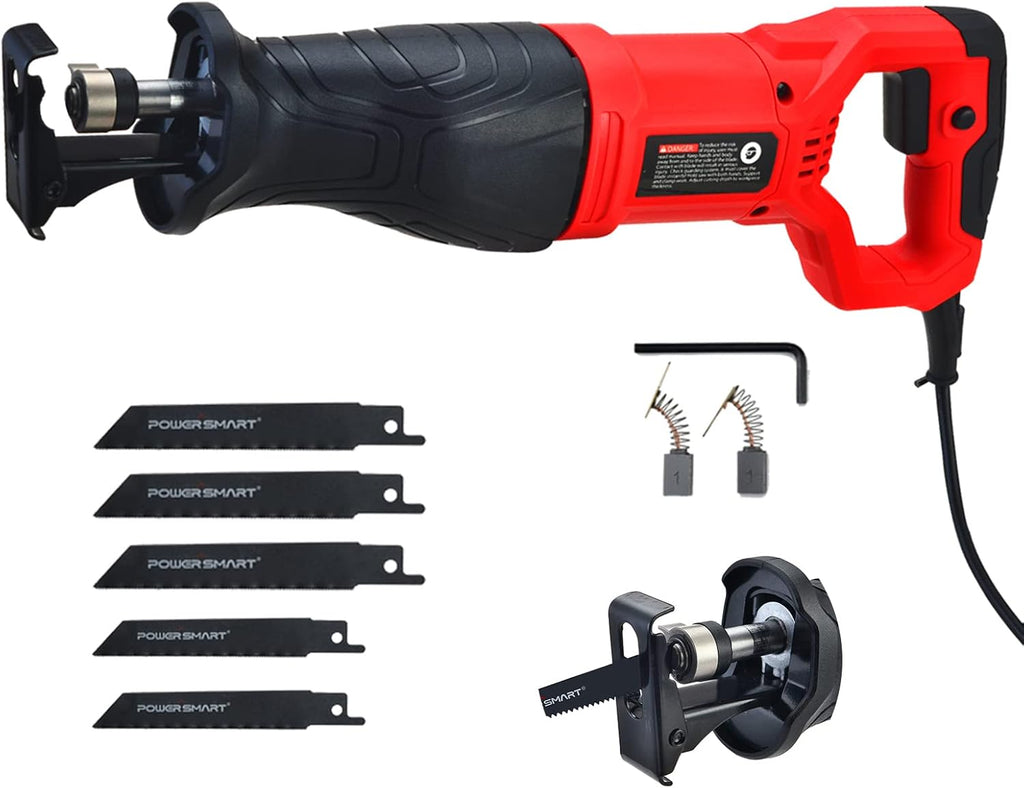 7.5 Amp Variable Speed Corded Reciprocating Saw, 5 Blades Included D721022