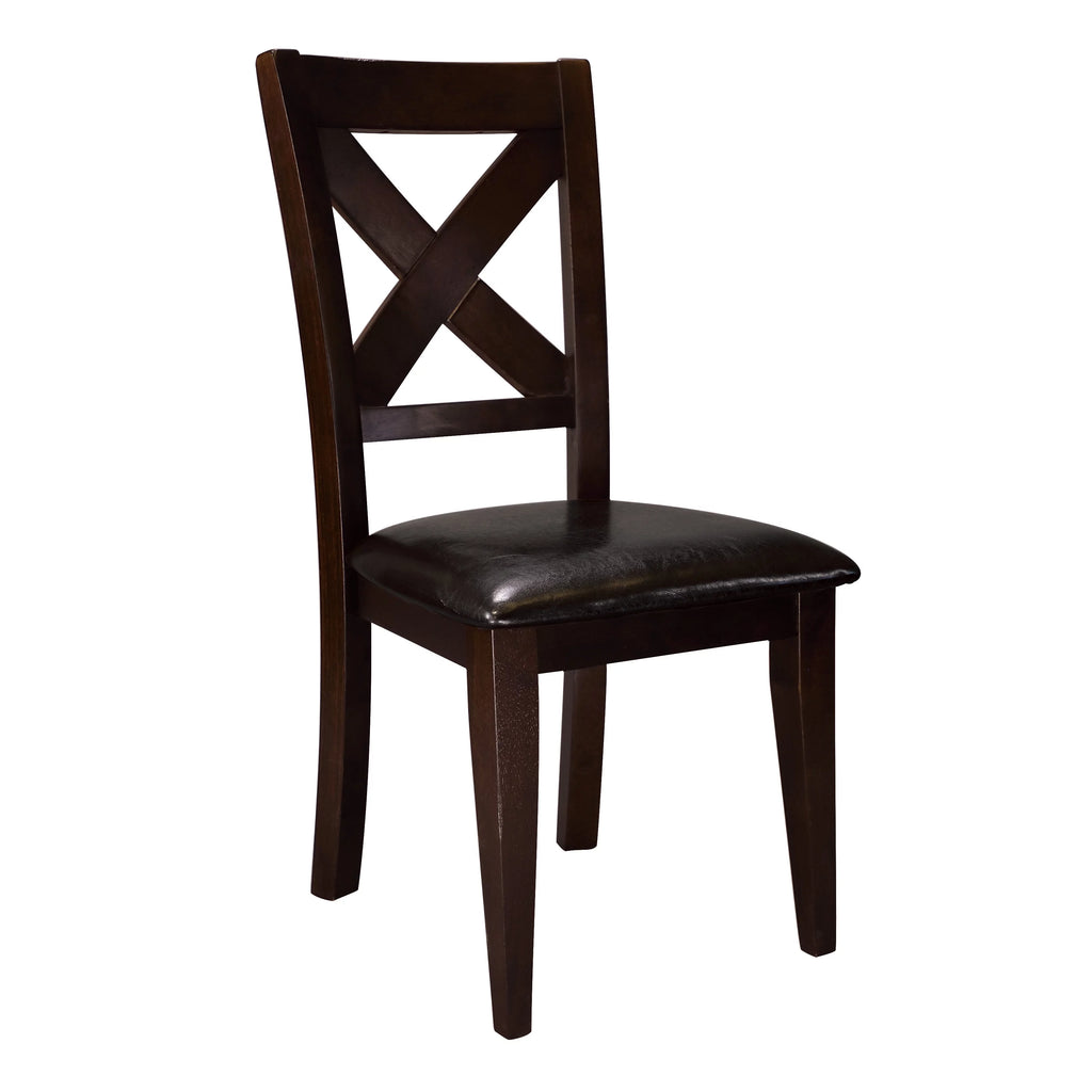 5pc Dining Room Table and 4 Side Chairs Merlot Finish K6478