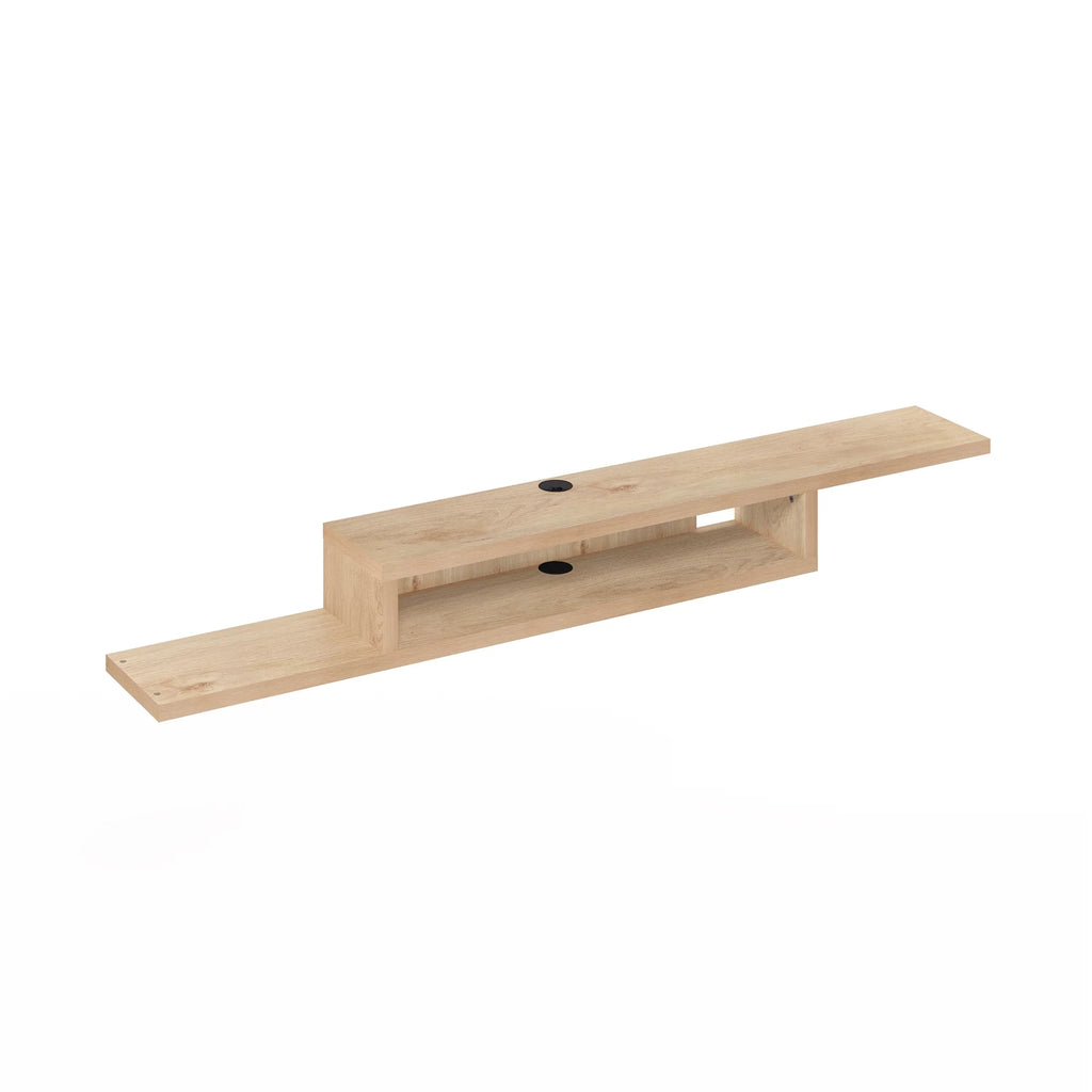Wall Mounted Floating Media Console, 72 inch, Marcy Oak A9471