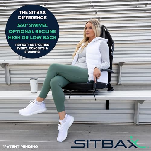 Padded Reclining Stadium Chair with Backpack Straps M42872