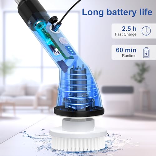 Cordless Electric Spin Scrubber with 6 Replaceable Heads Y976