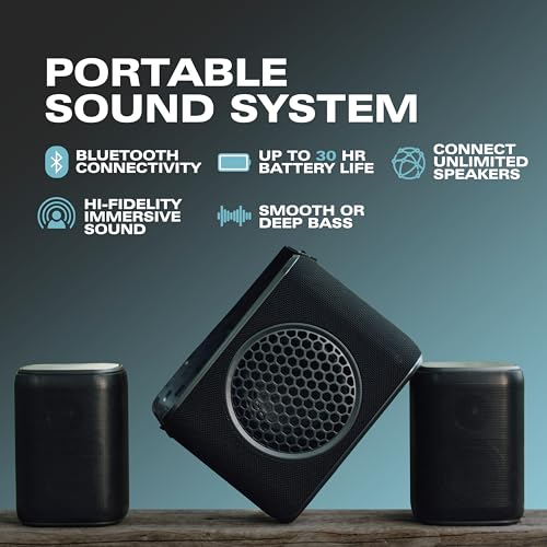 Two Speakers Bundle with up to 150 ft Range and 30 Hours Battery Life V667