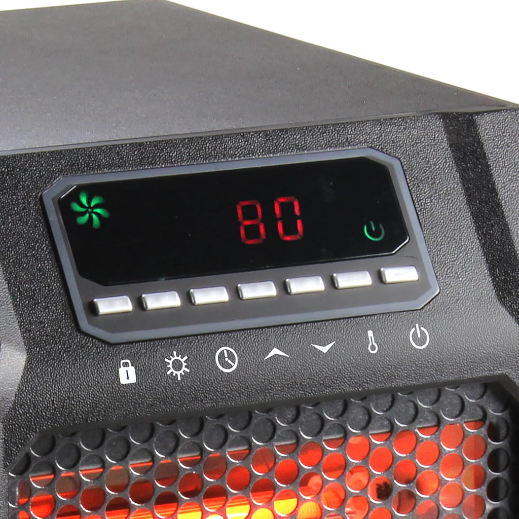 Black Quartz Infrared Space Heater with Remote Control J88562