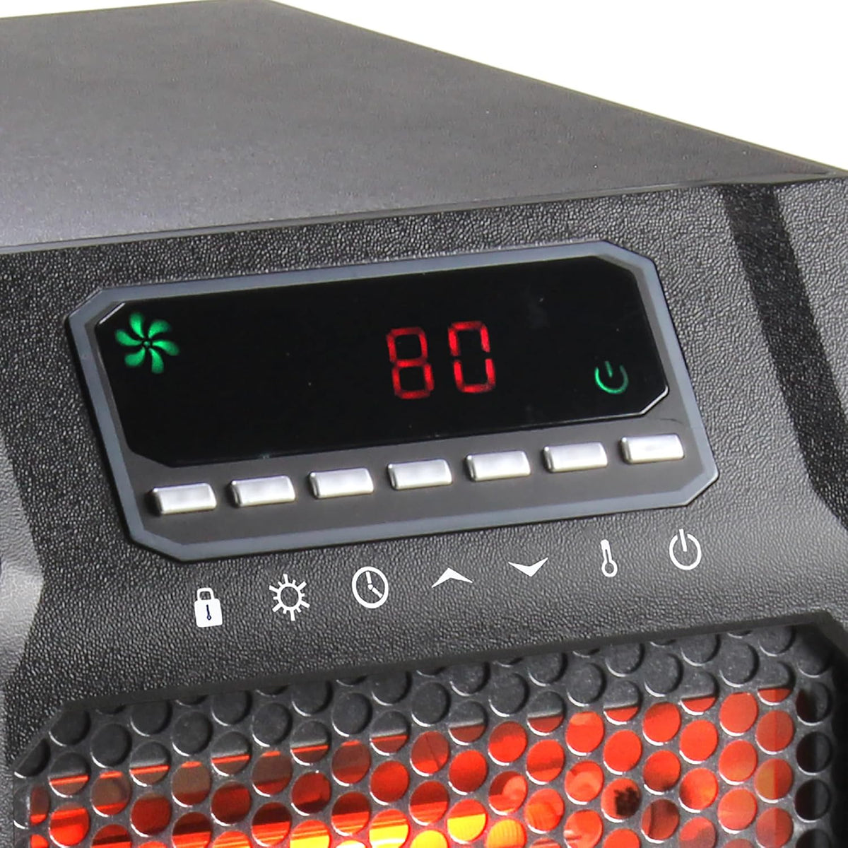 Black Quartz Infrared Space Heater with Remote Control J88562