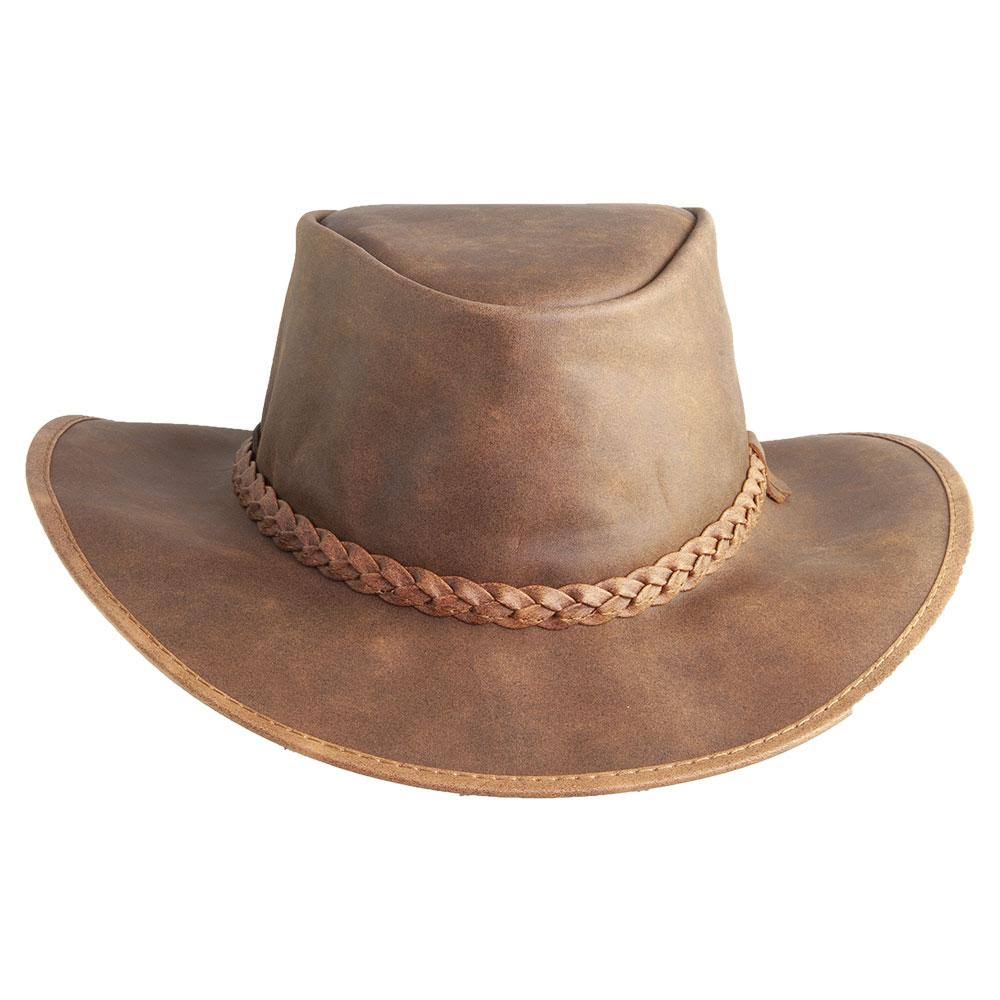 Brown Leather Bomber Hat L15865