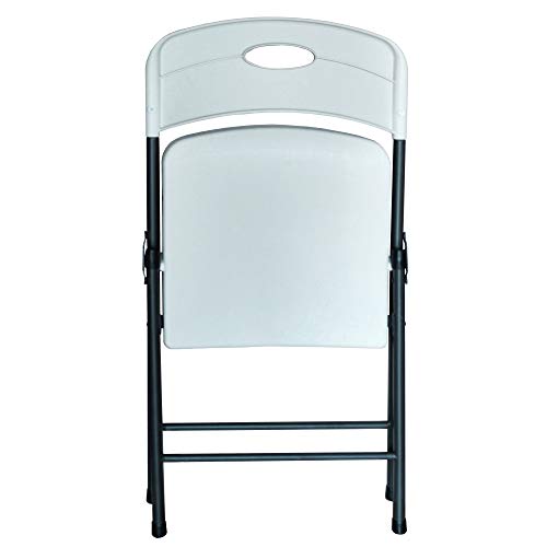 White 4 Pack Plastic Foldable Chair with Metal Frame O34049