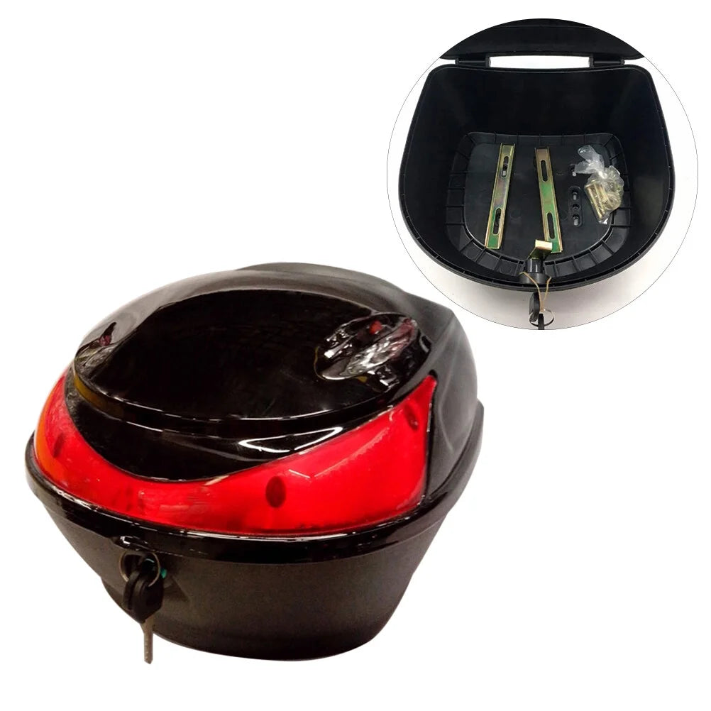 Motorcycle Trunk Tail Storage Case Rear Lock Backrest Travel Pouch C8159