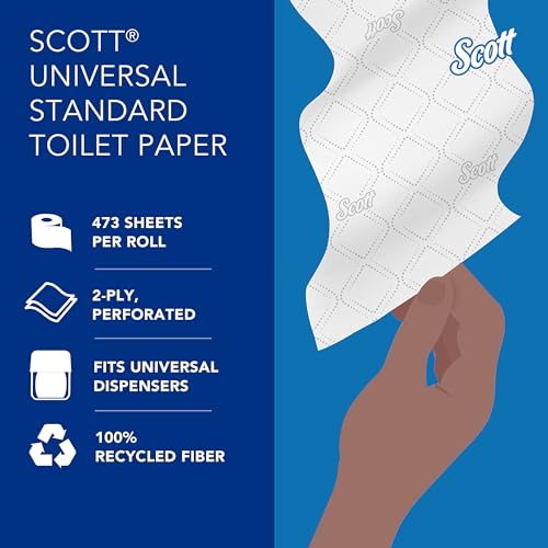 100% Recycled Fiber 2-Ply White Toilet Paper T24031