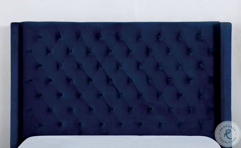 Navy Cal King Bed H2267