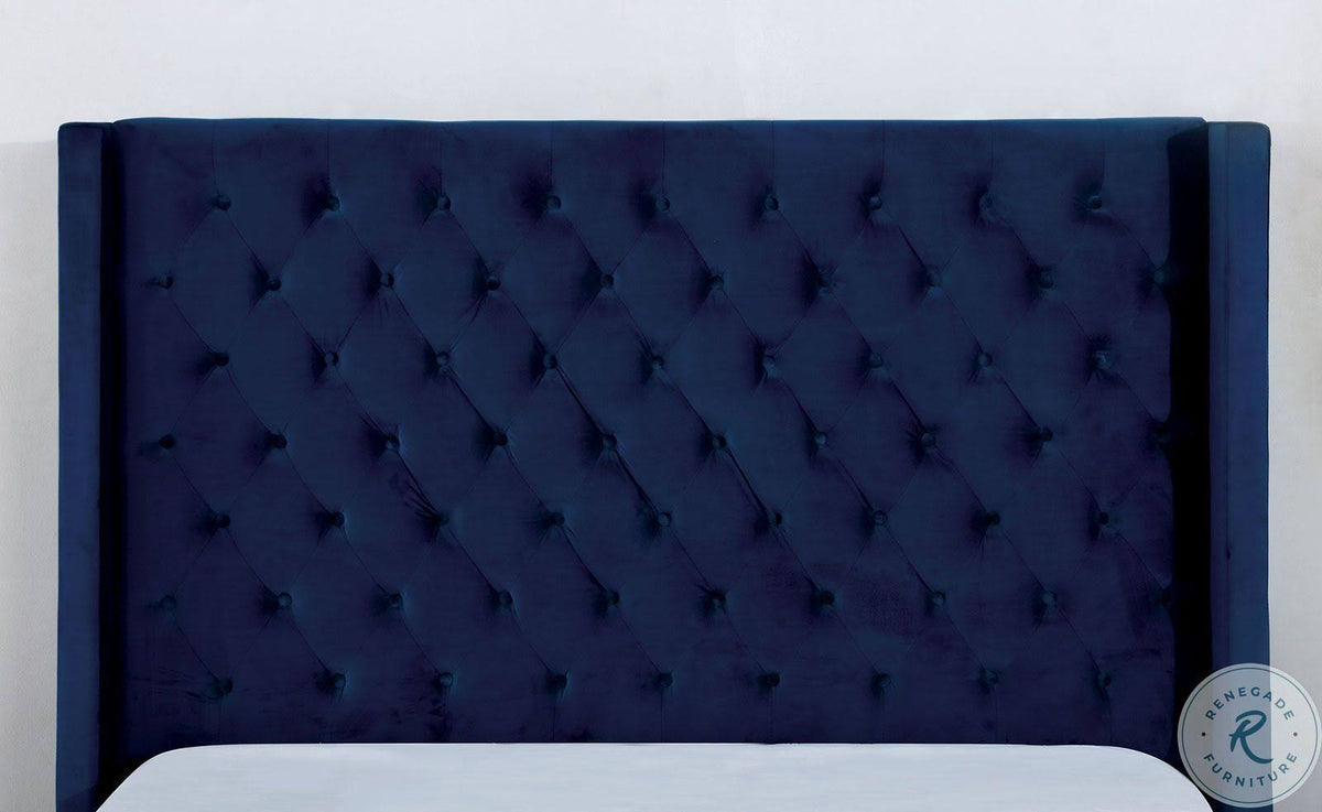 Navy Cal King Bed H2267