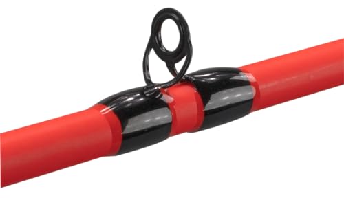 Fluorescent Red Baitcast Reel and Fishing Rod Combo H987412