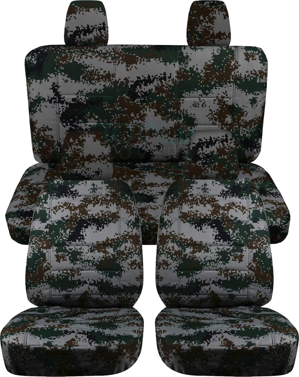 Camouflage Seat Covers Full Set Front & Rear U591