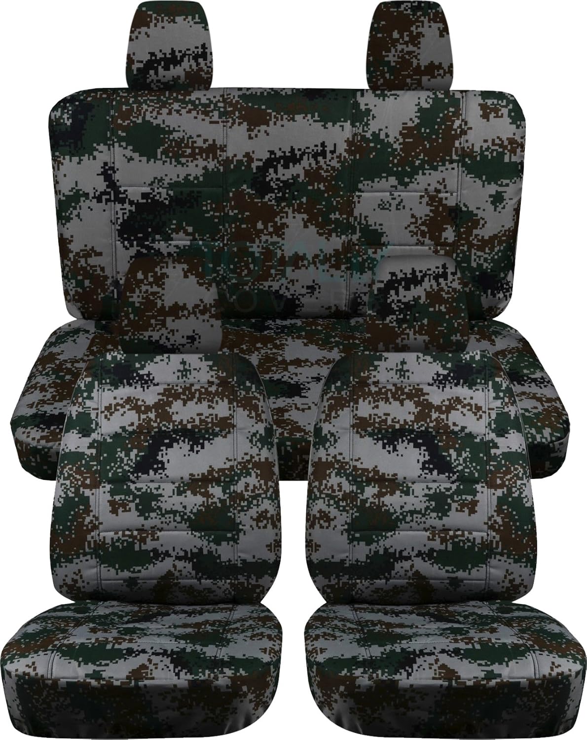 Camouflage Seat Covers Full Set Front & Rear U591