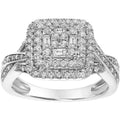 Certified Diamond Sterling Silver Ring C135