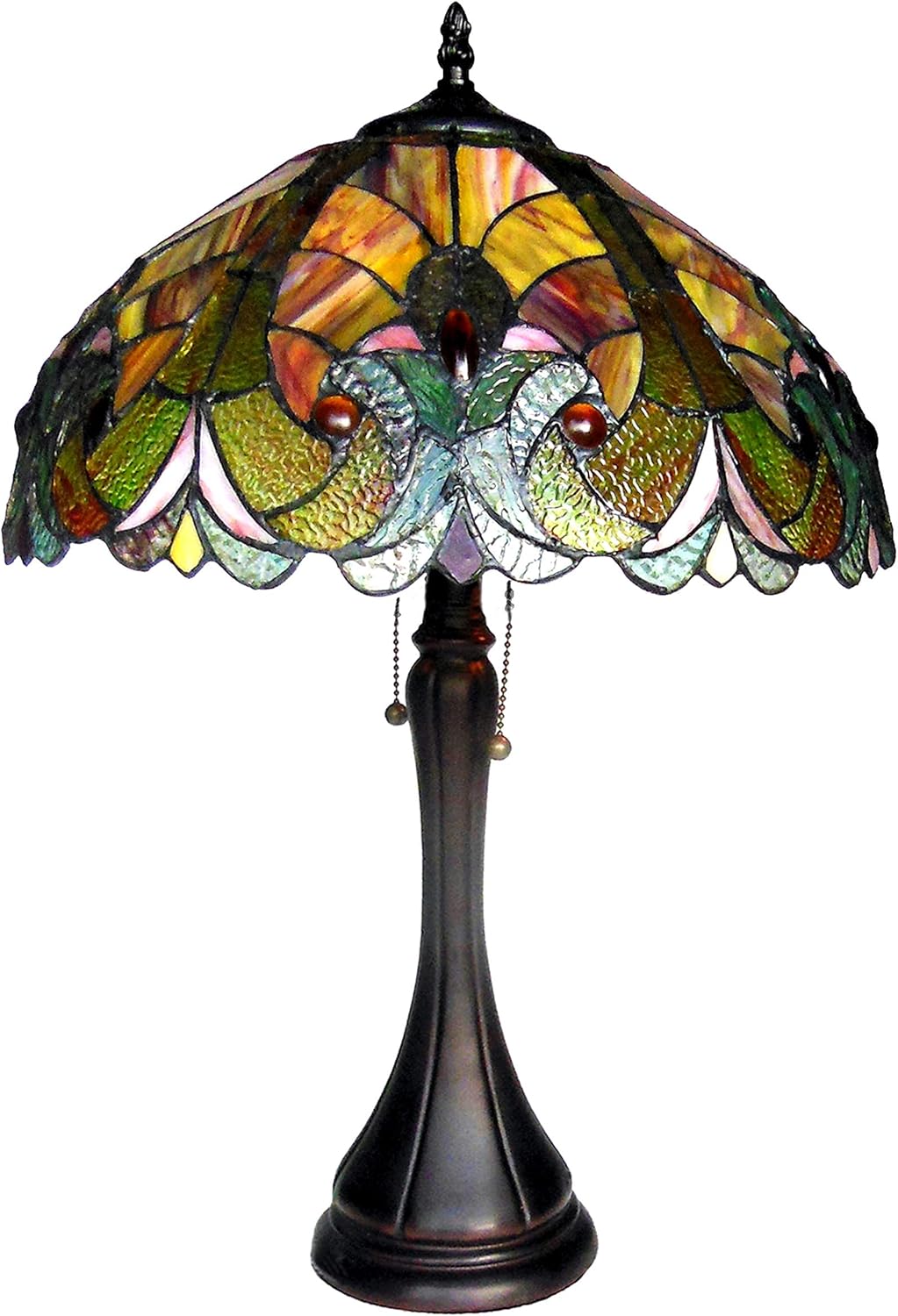 2 Light Victorian Table Lamp 16" Shade C2804