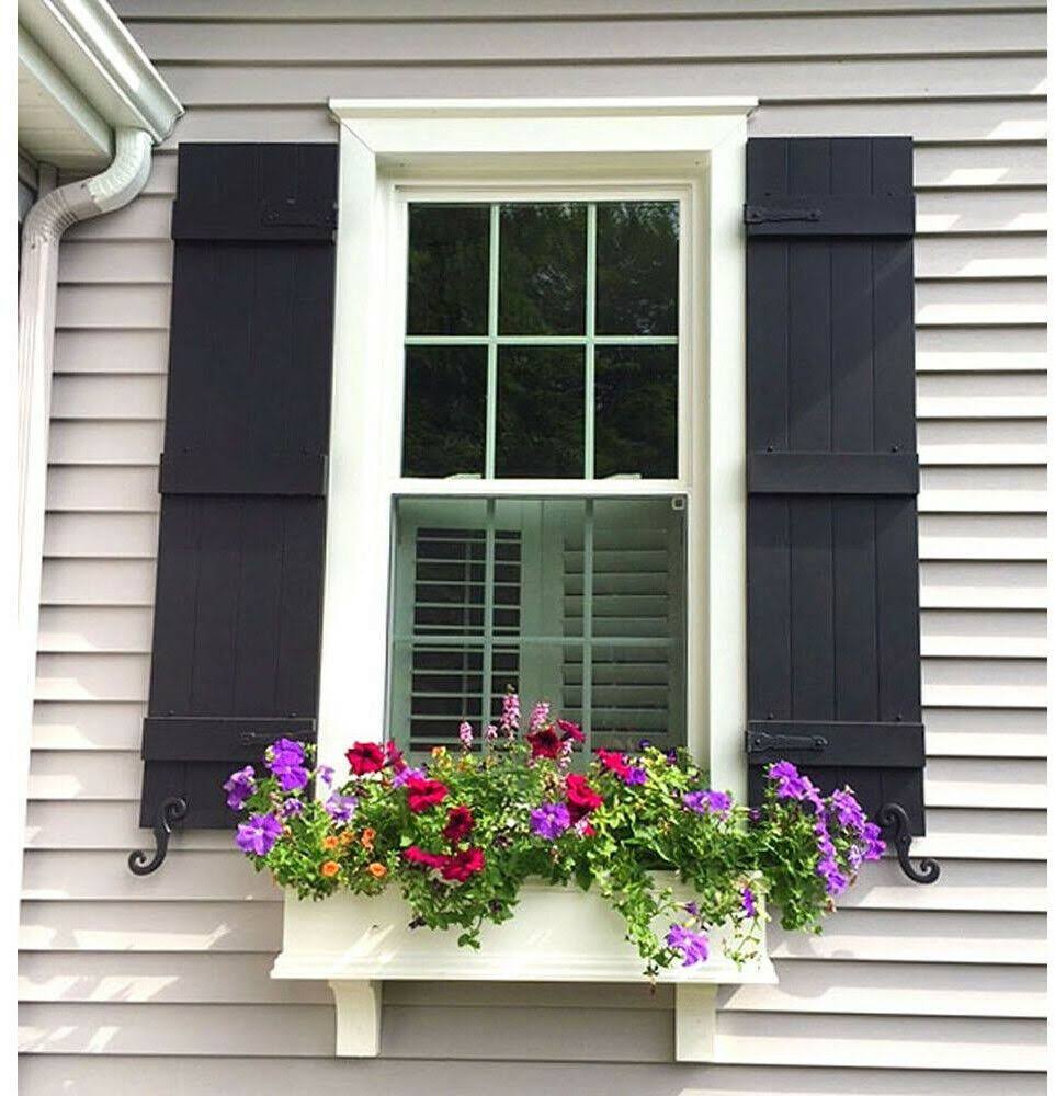 14 inchw x 73 inchh Vinyl Shutters with Archtop N34422