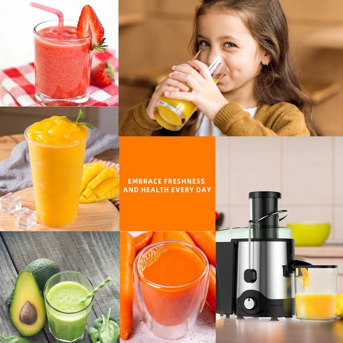 600W Centrifugal Juicer with 3 Feed Chute Z65616