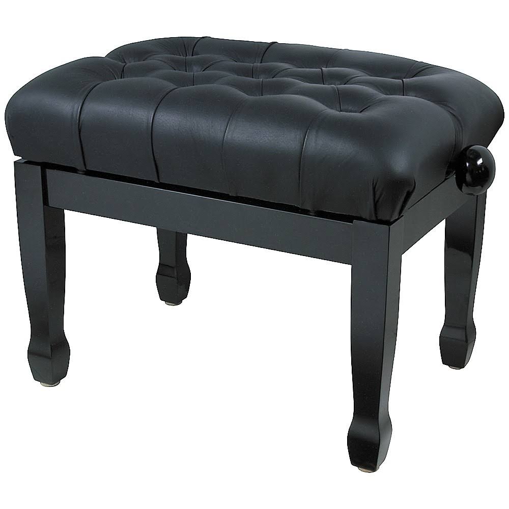 Leather Concert Piano Bench Black Y898596