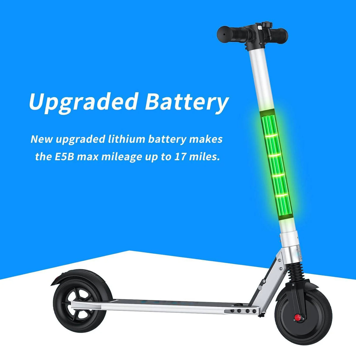 Electric Scooter with 10 Solid Tires, 500W Motor Folding Y201
