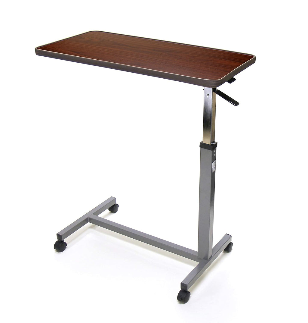 Overbed Table with Auto-Touch Adjustable Height and Wheels J62307