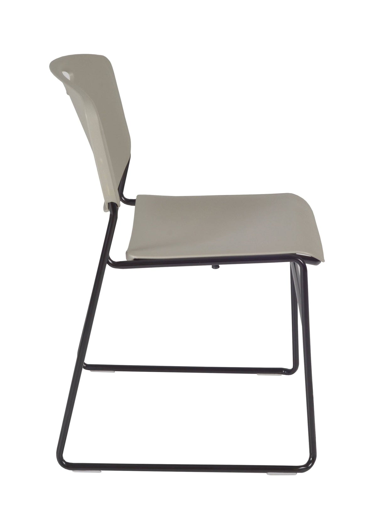 Maple Square Breakroom Table & 4 Grey Stack Chairs E475792