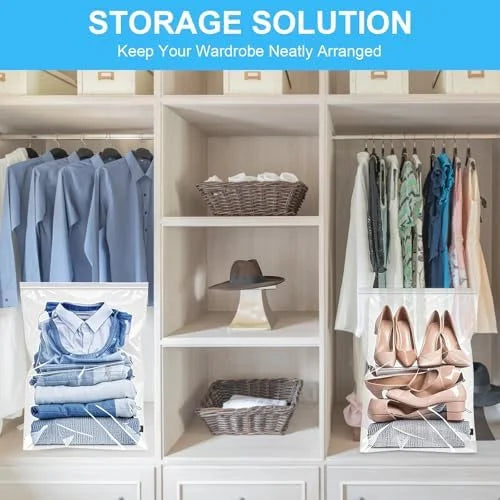 Large 5 Gallon Plastic Storage Bags (10 Pack) - 18" x 24", 2.4 Mil Thick, Resealable Clear Zipper Bags C1477