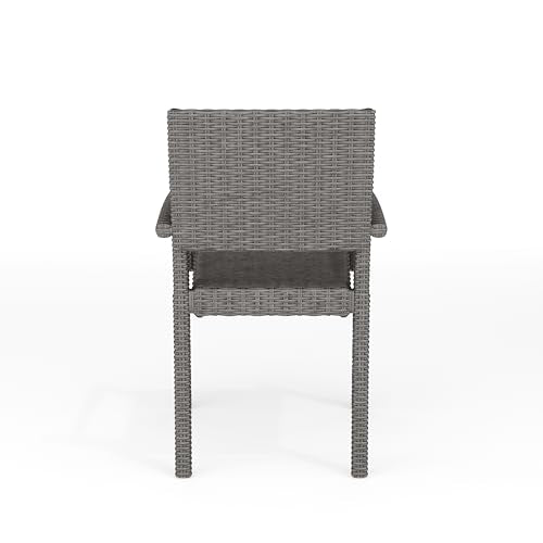 Brown Set of 2 Stackable Patio Armchairs Y15290