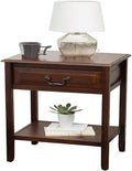 Brown Mahogany Acacia Wood Accent Table Y56500