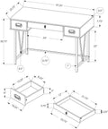 Laptop Table with Drawers Metal Legs Computer Desk L9921