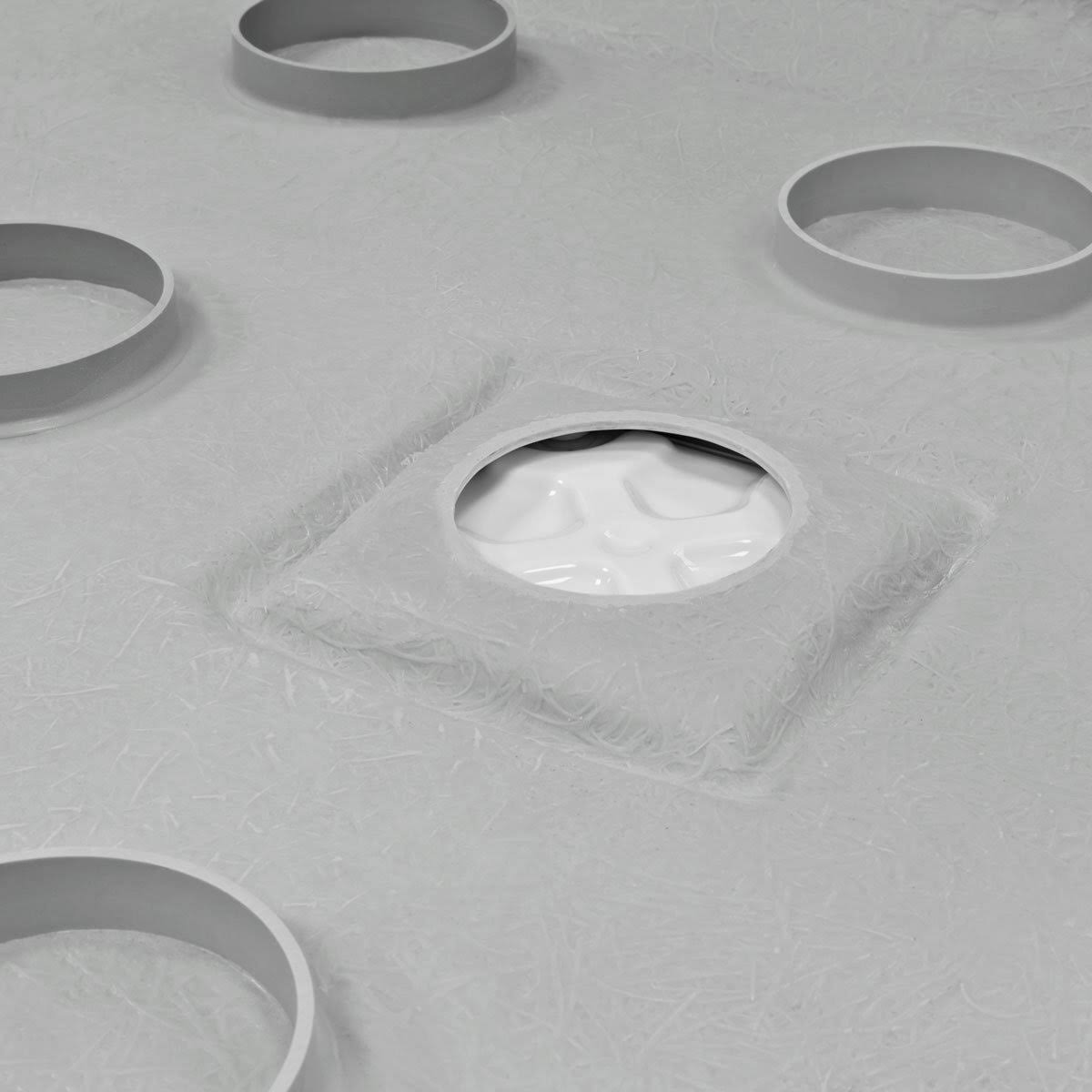 48x22 Shower Base Pan Left Double Threshold Right Drain R774