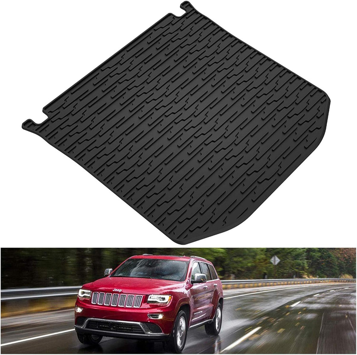 Black Rear Cargo Mat Liner Trunk Mats, 1 Pcs W5908