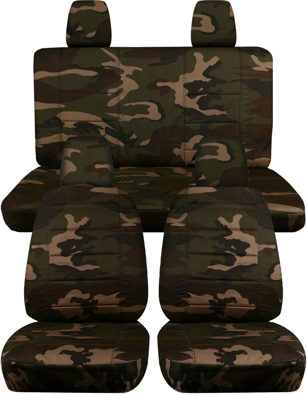 Camouflage Seat Covers Full Set Front & Rear U591