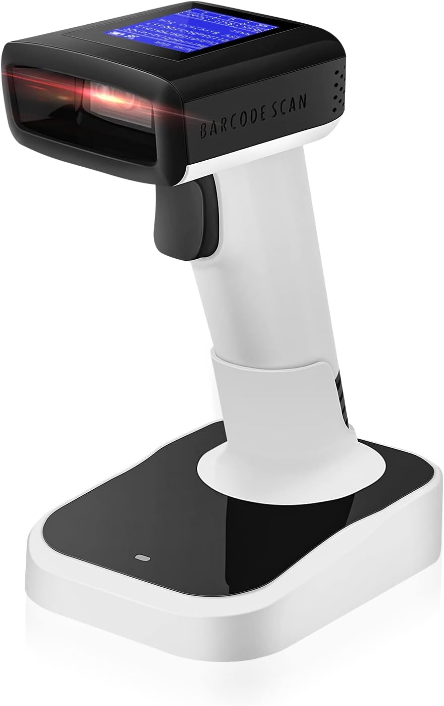 2 in 1 Wireless & Wired Barcode Scanner with Charging Base, Pack of 2 P192