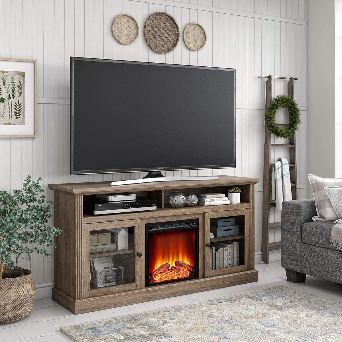Fireplace TV Stand up to 50" Natural H82746