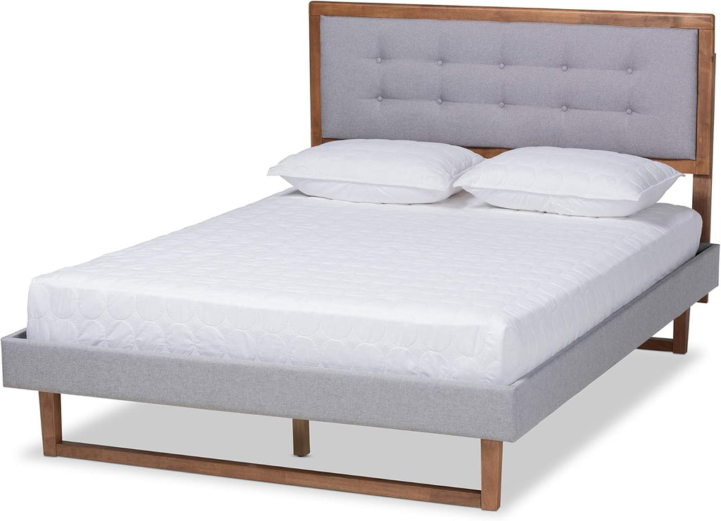 Full Light Grey Platform Bed Z81233