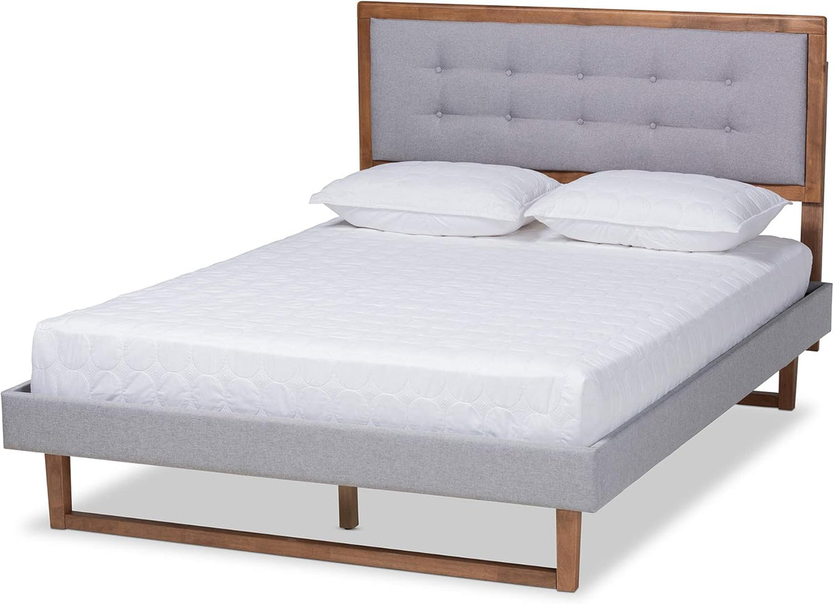 Full Light Grey Platform Bed Z81233