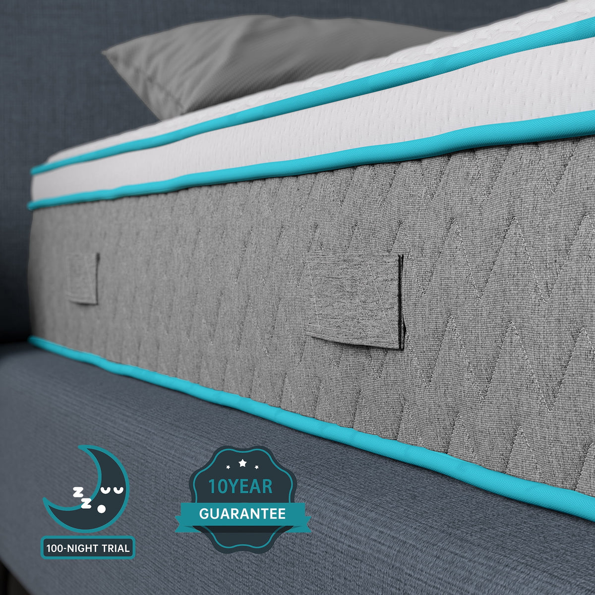 Full Size 10 inch Bamboo Charcoal Memory Foam Hybrid Mattress A52489