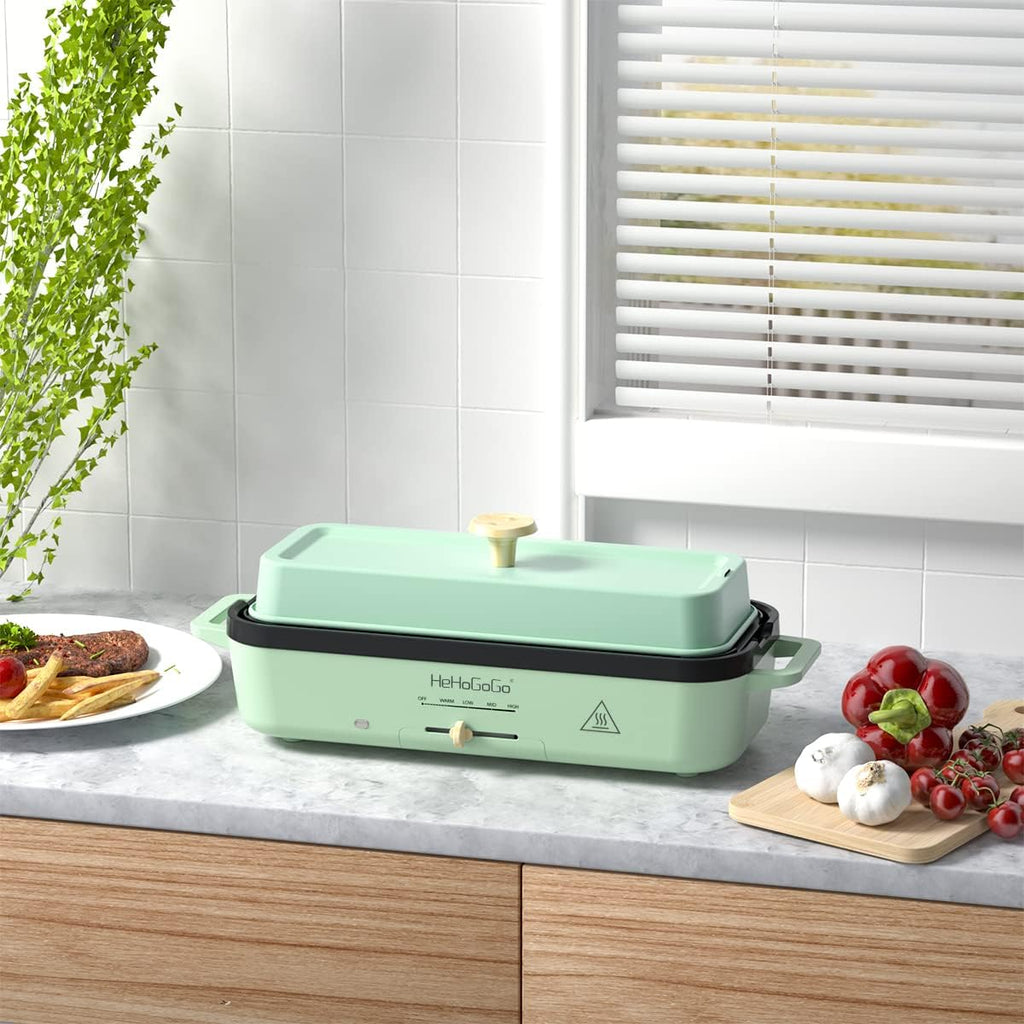 Nonstick Electric Griddle with 2 Interchangeable Pan L8718