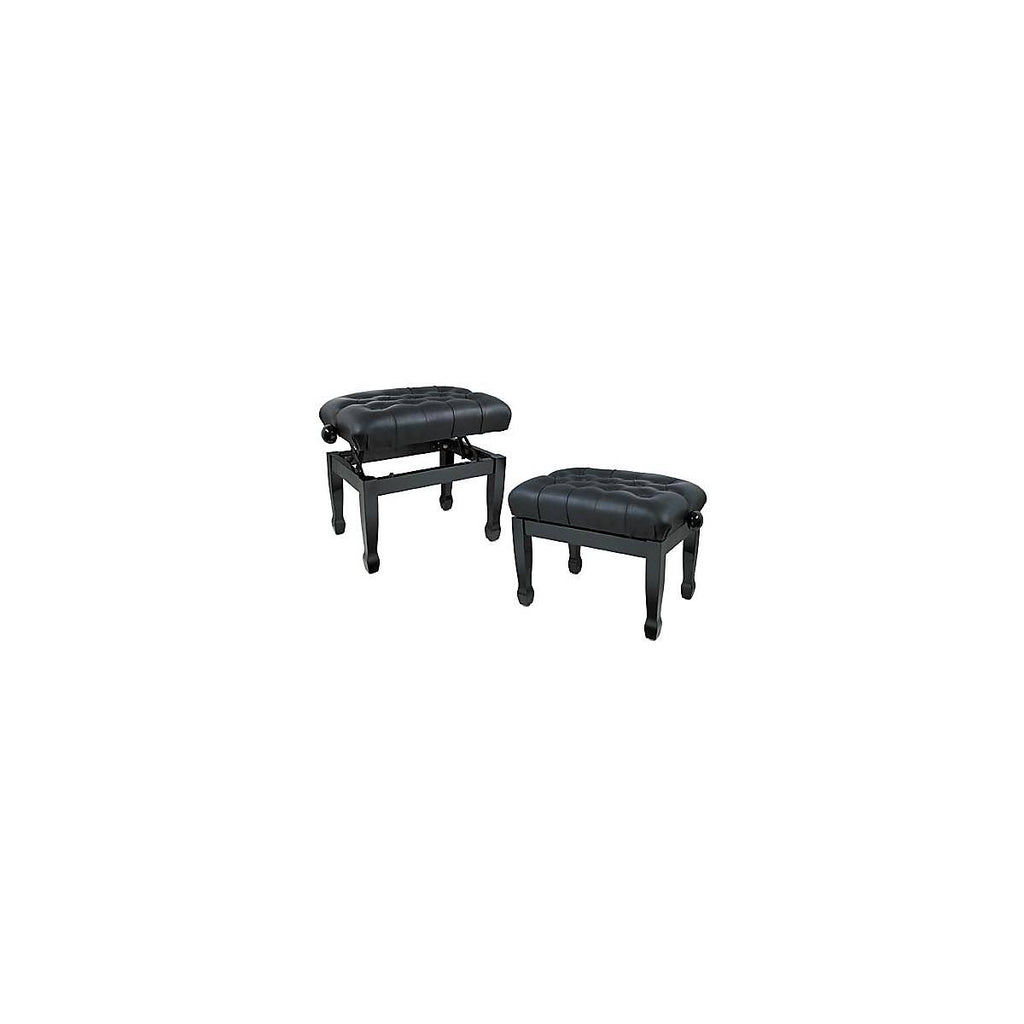 Leather Concert Piano Bench Black Y898596