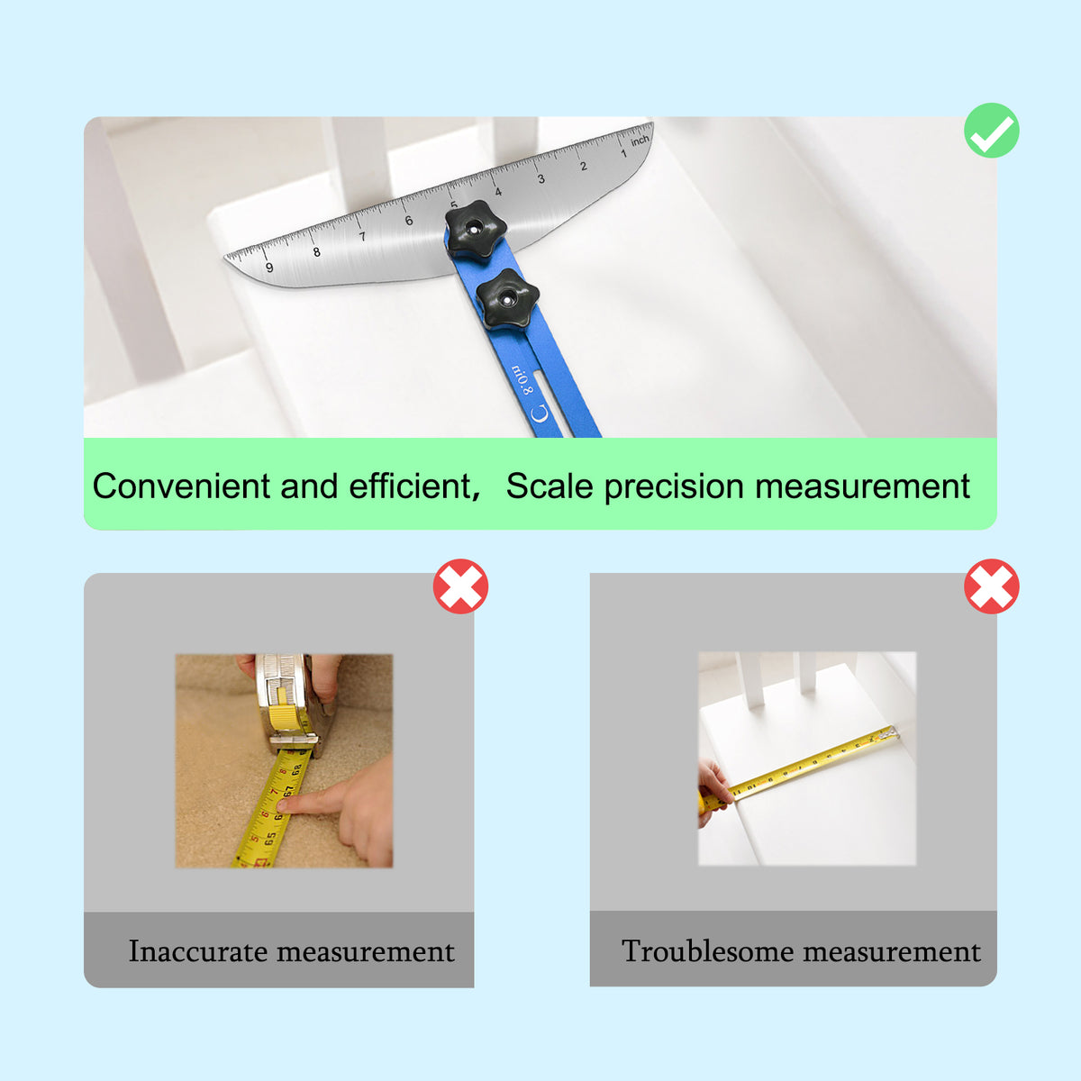 Adjustable Stair Tread Measuring Tool R6513