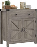 Rustic Brown Barn Door Buffet Sideboard with Drawer Q137263