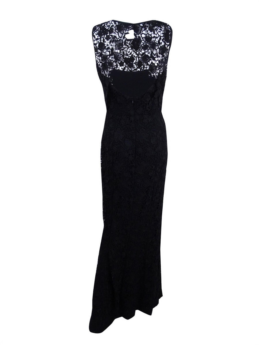 Black Lace Open Back Gown E665272