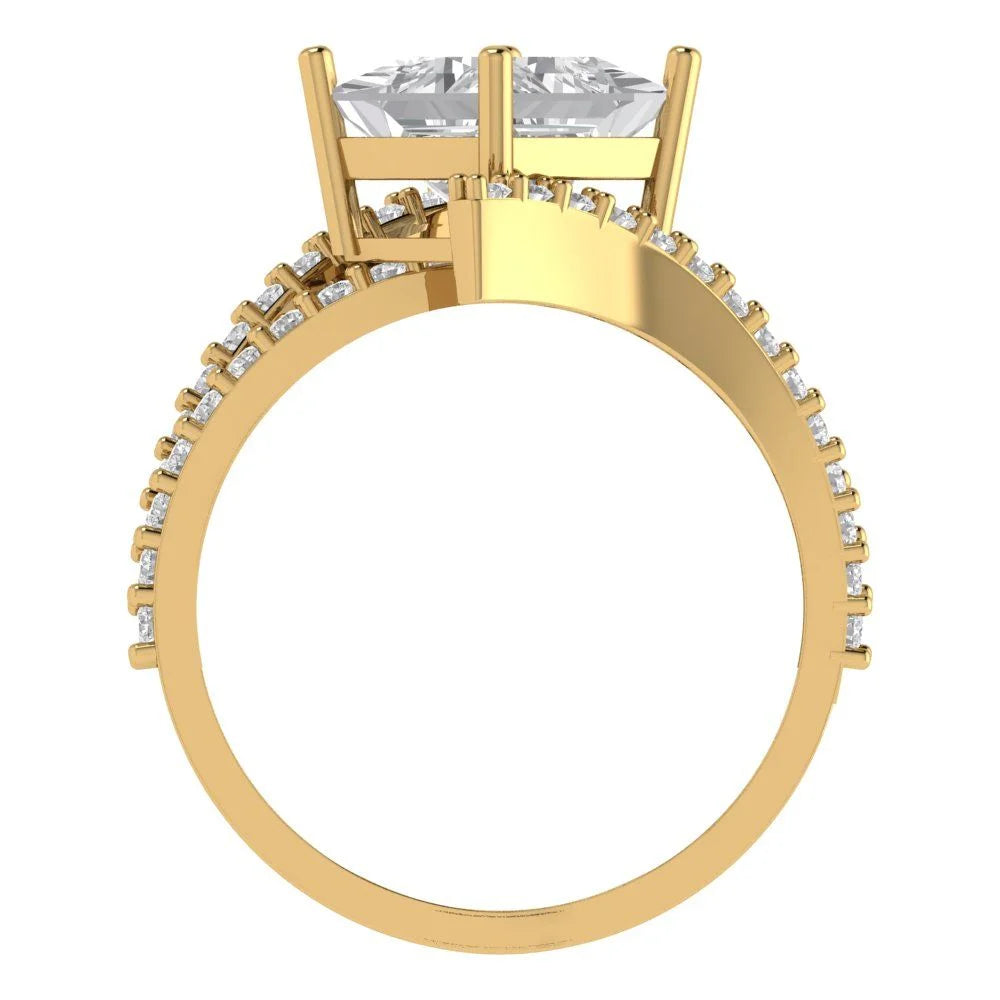 14k Yellow Gold Solitaire Ring with Accents U3803