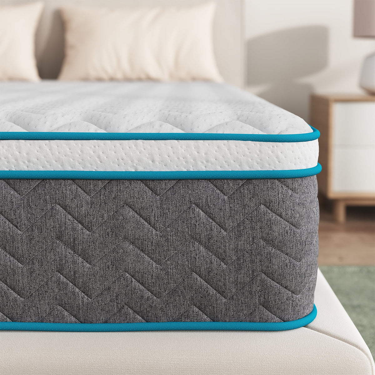 Full Size 10 inch Bamboo Charcoal Memory Foam Hybrid Mattress A52489