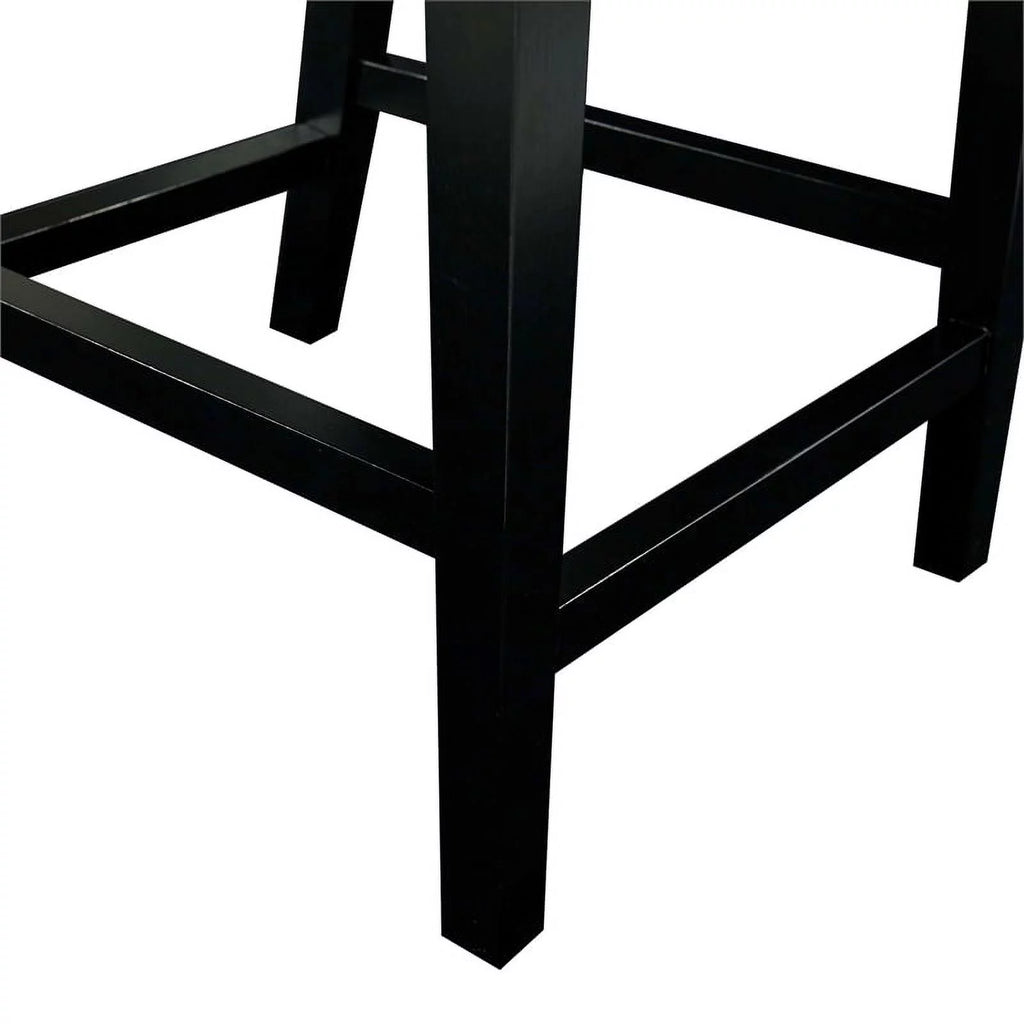 2 Piece Cow Print Wood Counter Stool Set I944545