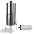 Stainless-Steel Gravity Water Filter System, 3-Gallon Countertop Water Dispenser with 7-inch Filter and Wire Stand K450474
