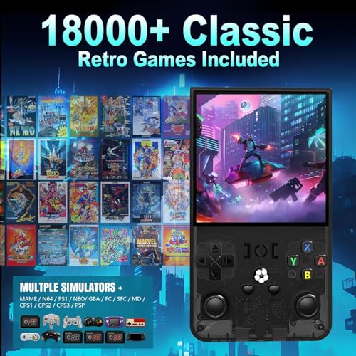 Handheld Game Console 4.0 Inch IPS 64GB TF Card 4000mAh Battery New Black V992